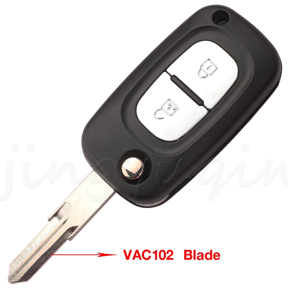 

Jingyuqin 2/3 кнопочный складной Выкидной пульт дистанционного управления оболочка автомобильного ключа для Renault Fluence Clio Megane Kangoo Fob VA2 VAC102 лезвие
