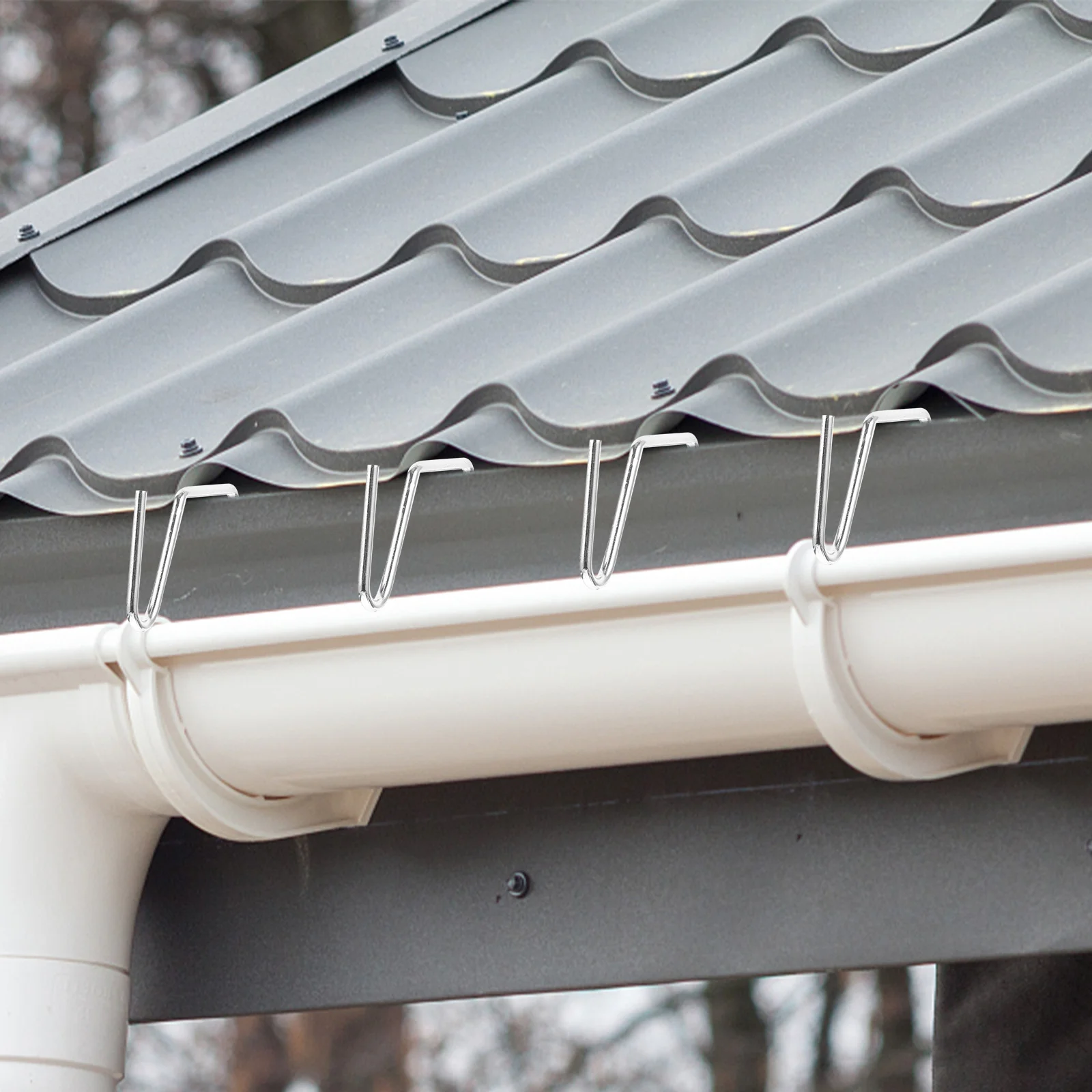 50 шт. легкий крючок крючки для желоба фея фонарей уличные рождественские вешалки