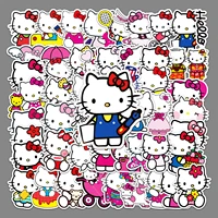 50 sheetspack cartoon hello kitty pink cat graffiti hello kitty stickers luggage car guitar scooter mobile phone waterproof
