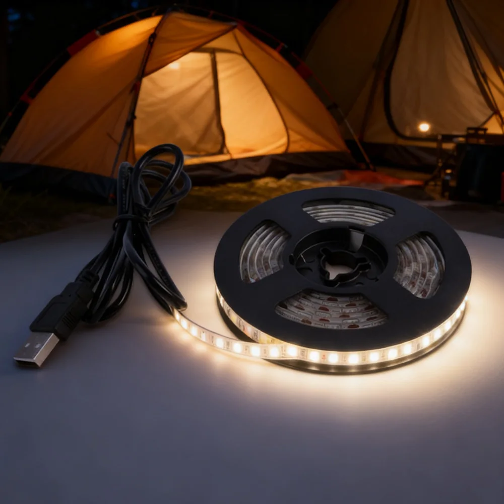 Фото 5 В USB светодиодная лента DC5V SMD2835 Гибкая водонепроницаемая светодиодная лампа Самоклеящаяся подсветка телевизора Домашнее освещение декоративная лампа №1