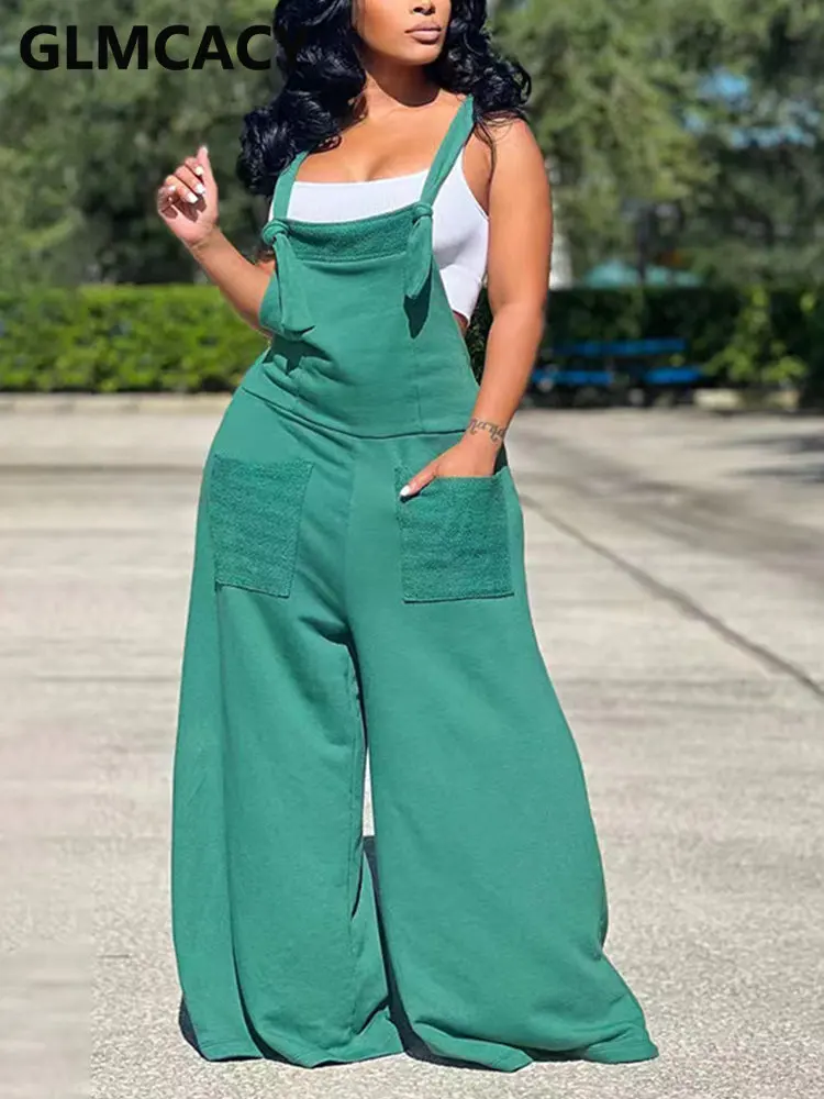 

Women Casual Loose Bib Overalls Jumpsuit