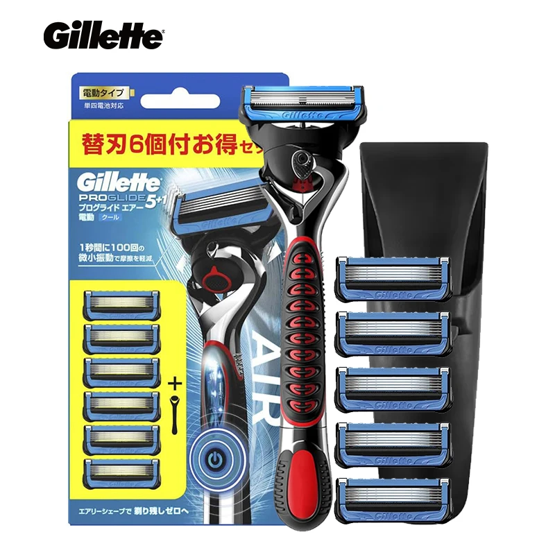 Фото Оригинальная бритва Gillette Fusion 5 Proglide Air Power, безопасный бритвенный станок, 5-слойное лезвие для мужского бритья лица №1