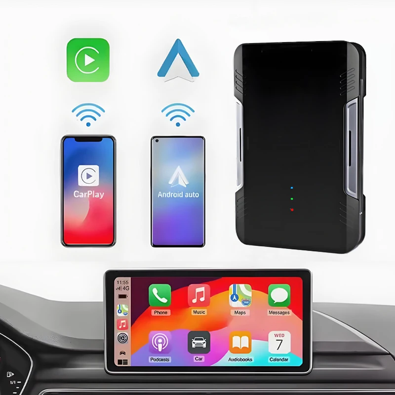 Для Hyundai H350 Wireless CarPlay Ai Box Qualcomm Smart HD Выход Android Auto Netflix с Play Store
