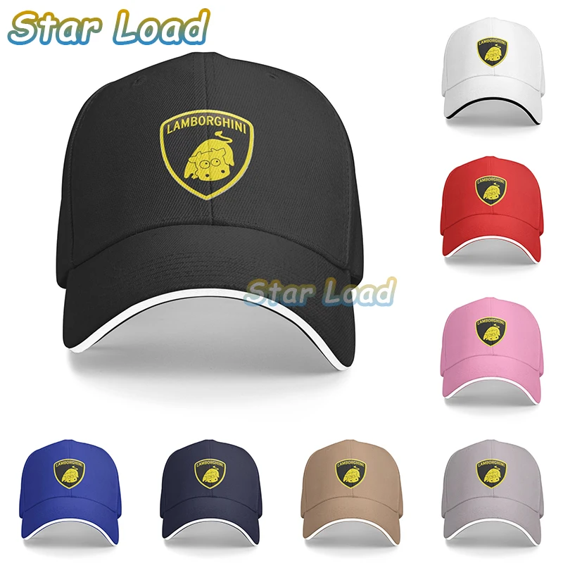 

Funny LABORGHINI CAP Printed Hat Casquette Homme Hats for Men Baseball Cap Trucker Hat for Unisex