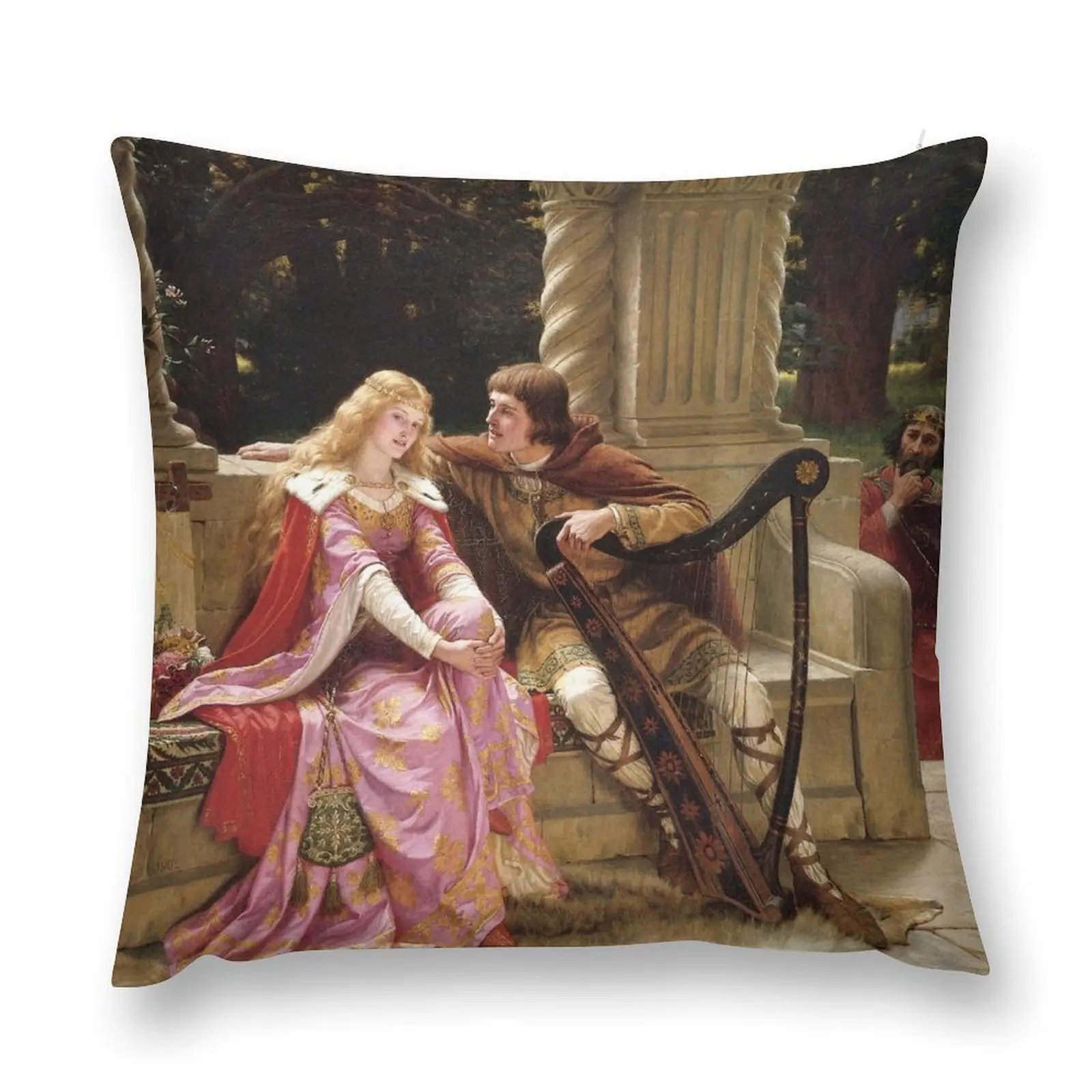 Тристан и изолд Эдмунд Блэр Лейтон 1902 декоративная подушка Рождественская для