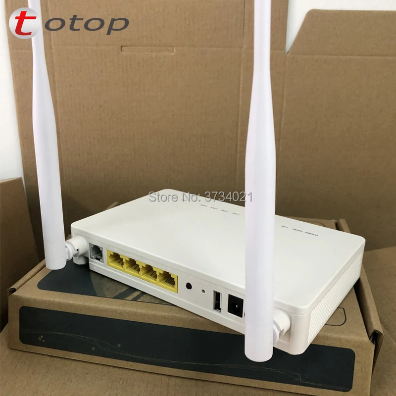 Бесплатная доставка 10 шт. F660 V8 GPON ONU Wifi ONT 1GE + 3FE 1USB 1TEL 5Dbi Внешний 100% новое