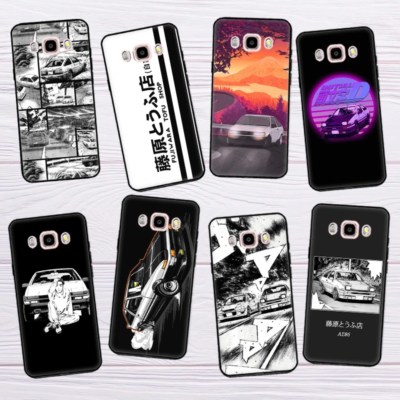 Чехол INITIAL D Super Car AE86 для Samsung A3 A5 J3 J7 J5 2016 2017 A7 A9 J8 A6 A8 J4 J6 Plus J2 Core 2018 мягкий чехол |