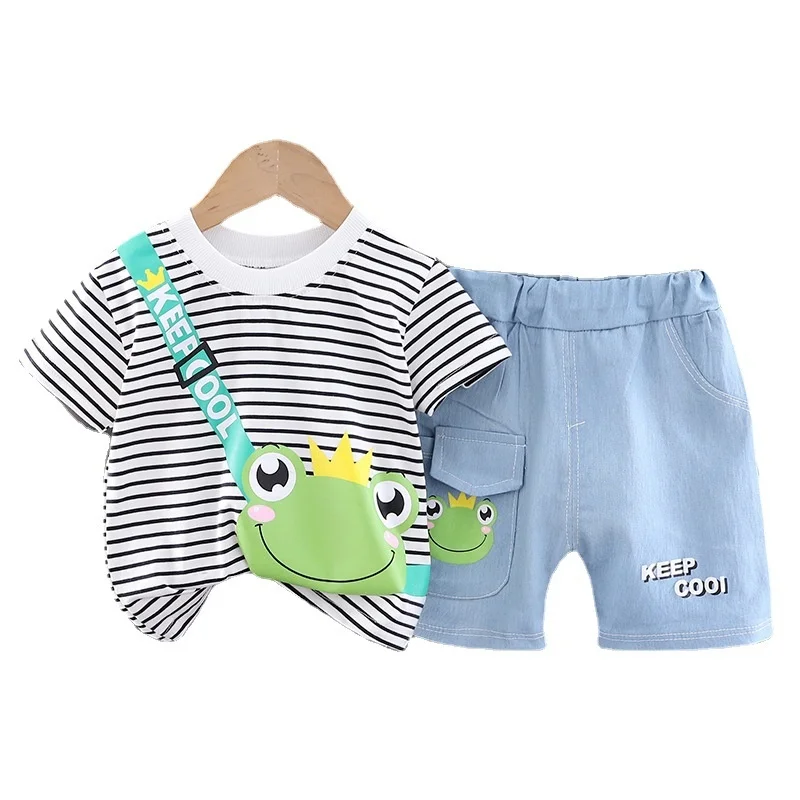 

New Summer Baby Girl Clothes Suit Children Boys Fashion Striped T-Shirt Shorts 2Pcs/Sets Toddler Casual Costume Kids Tracksuits