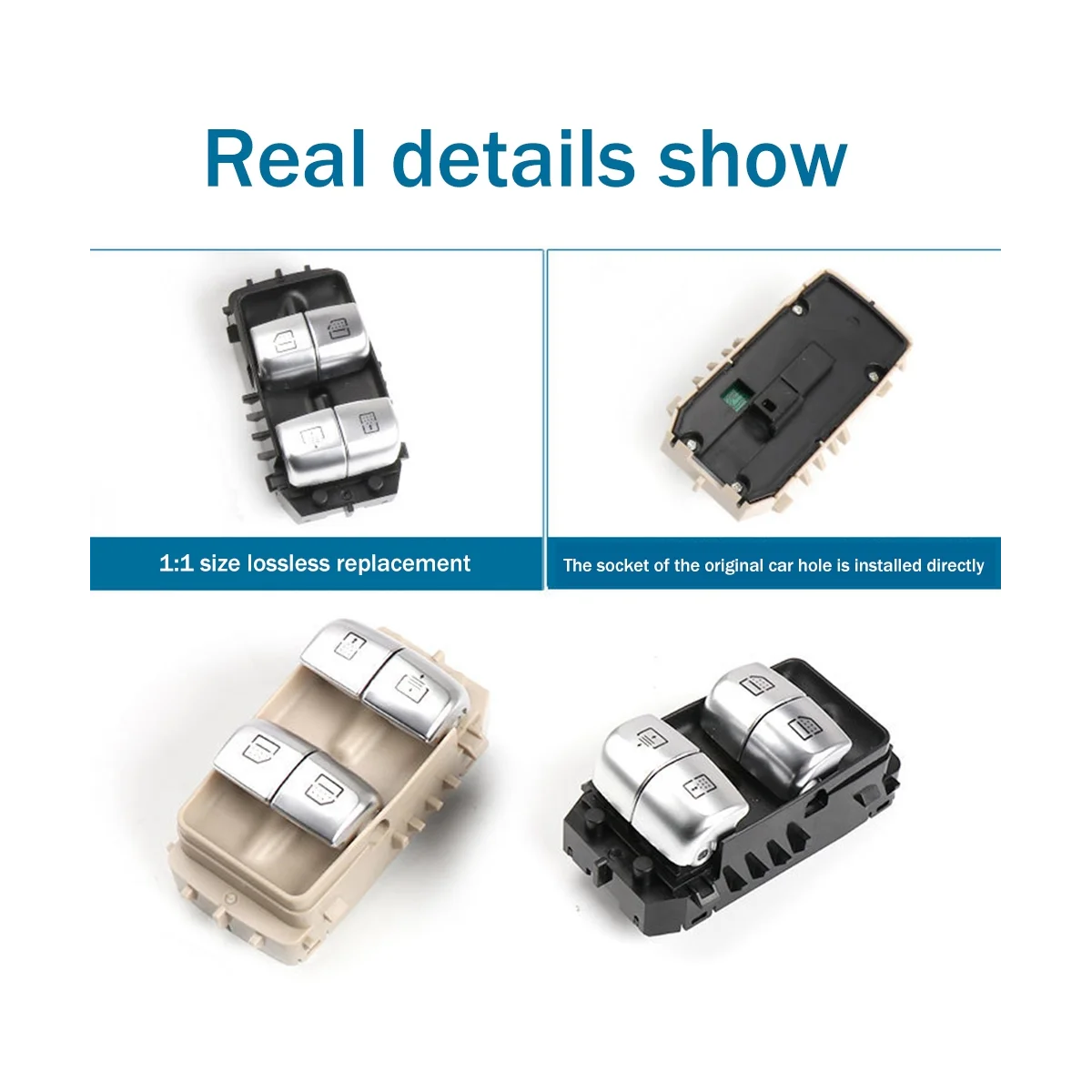 

Beige Window Lifter Control Button Sunroof Switch 2229051505 for Mercedes-Benz W222 S550E S600 2014-2020