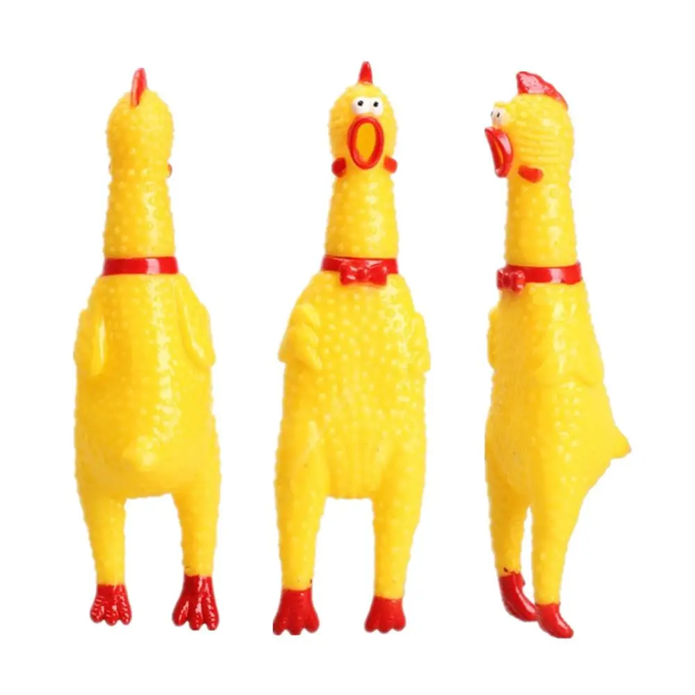 

Funny Cute Rubber Yellow Pet Squeaky Toy Pet Supplies Pet Dog Chew Toy Screaming Chicken