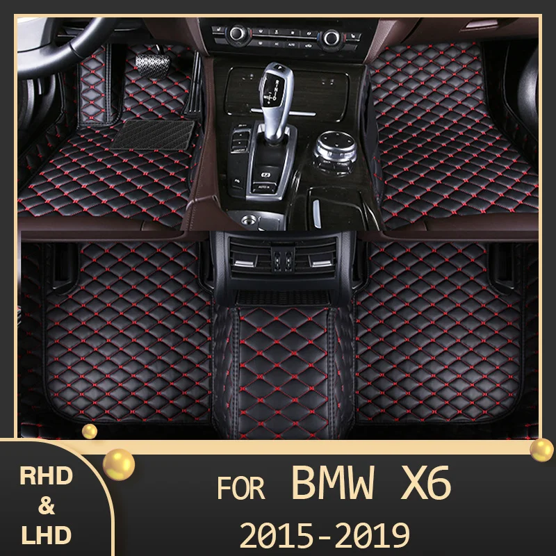 

Автомобильные напольные коврики MIDOON для BMW X6 F16 2015 2016 2017 2018 2019, индивидуальные автомобильные накладки для ног, искусственная Обложка
