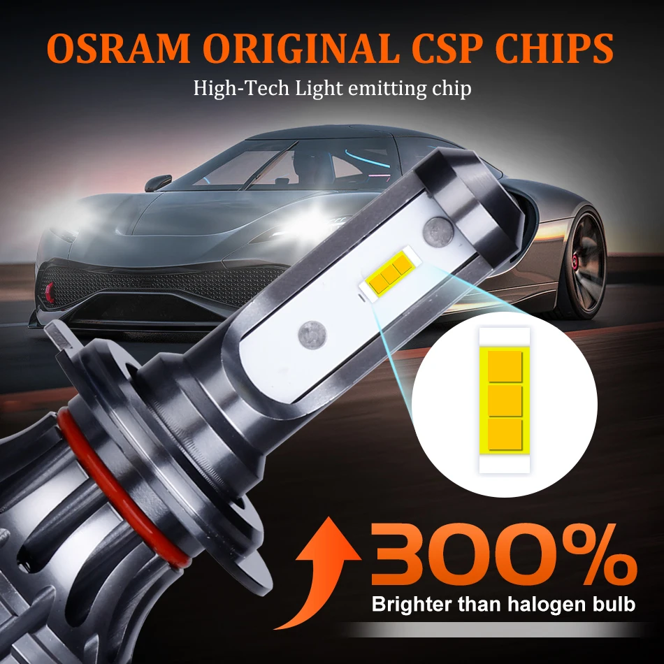 Лампа Ксеноновая OSRAM 2 шт. 6000 К Автомобильный светодиодный HB3 HB4 9005 9006 H3 H1 H8 H7 H4 H11 H9