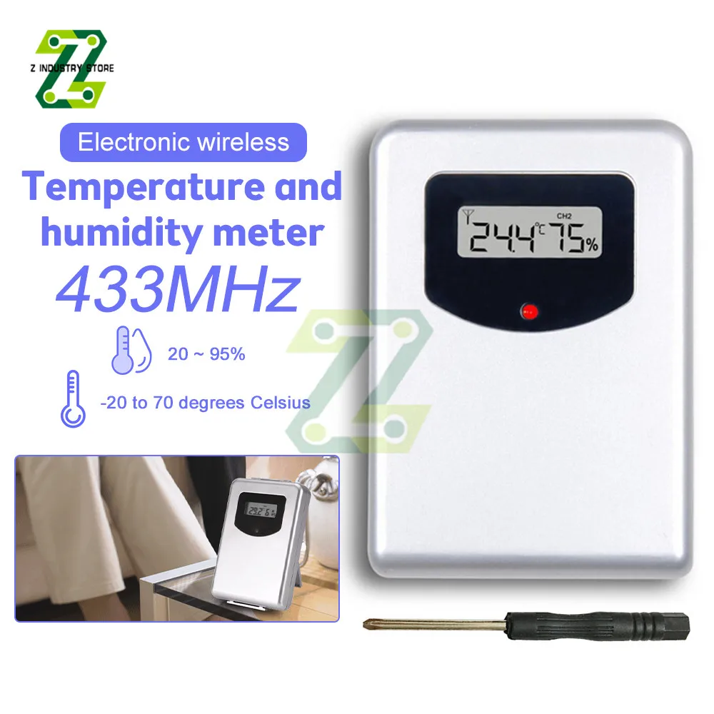 

433MHz Wireless Weather Station With Forecast Temperature Digital Thermometer Hygrometer Humidity Sensor