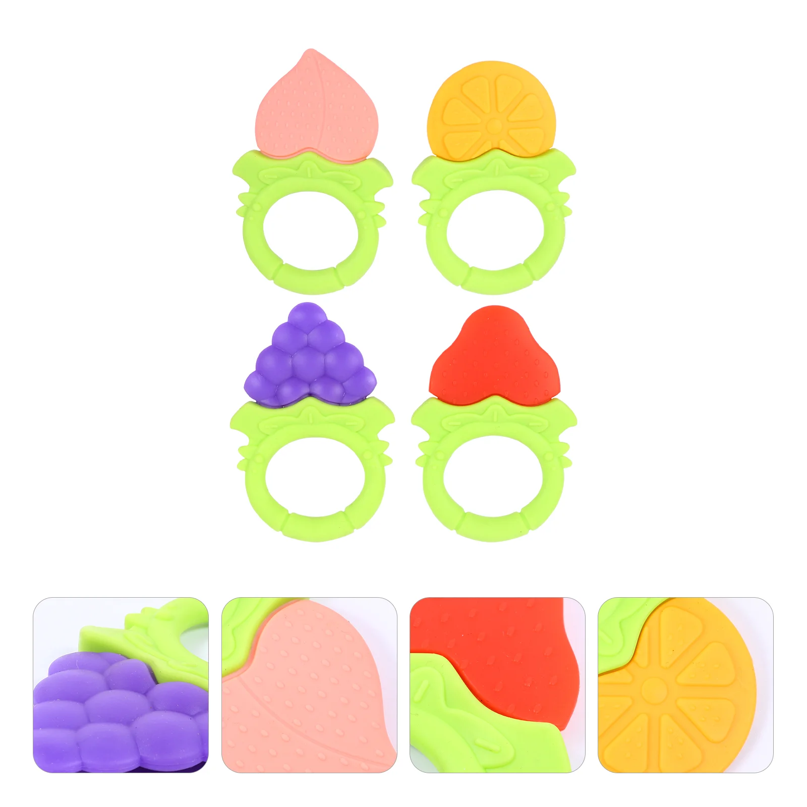 

4pcs Fruit Chewing Teething Sensory Chew