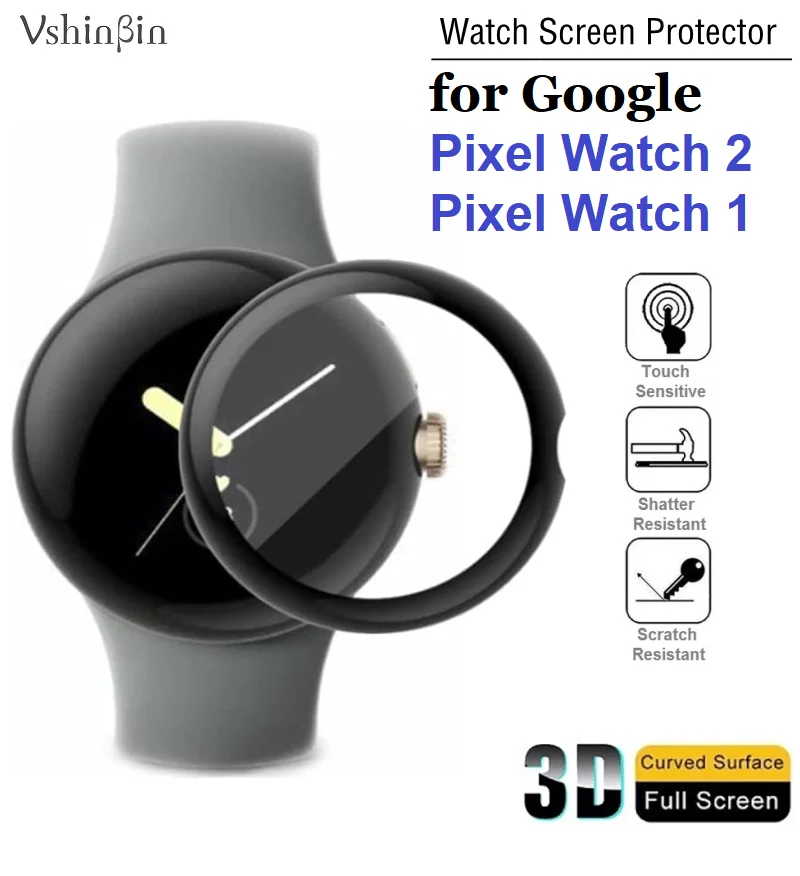 100 шт. 3D мягкая защитная пленка для экрана Google Pixel Watch 2/1 Smartwatch PMMA Full Cover HD прозрачная