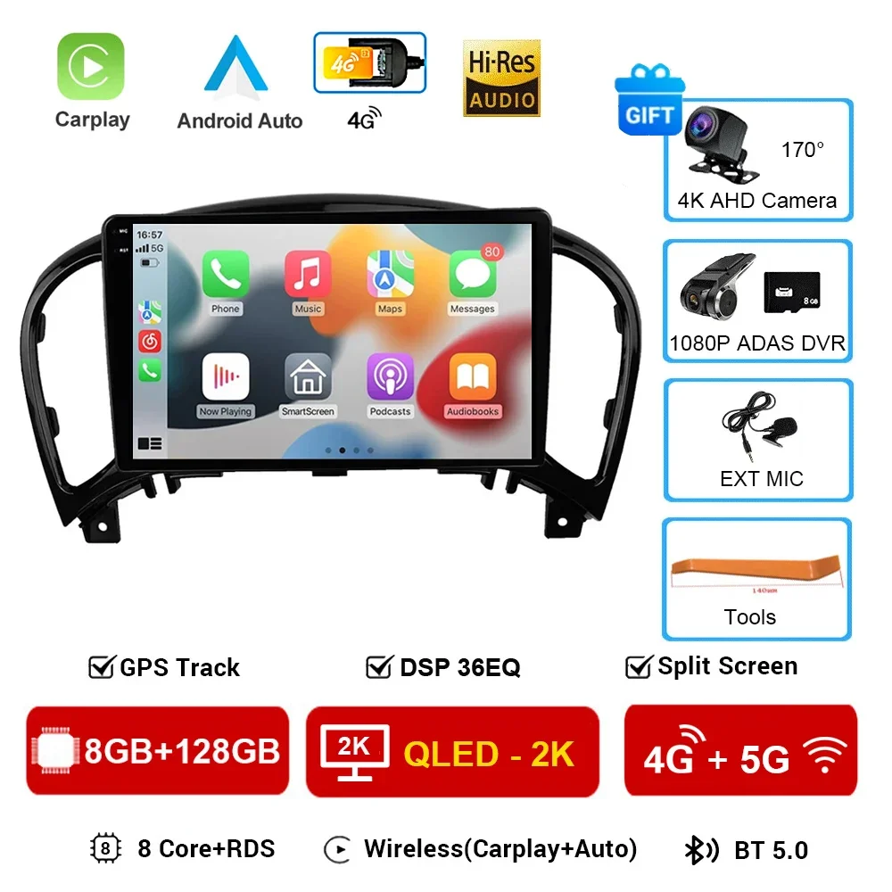 

Android 16 Carplay Android авто радио для Nissan Juke YF15 2010 2011 2012-2014 Carplay 4G автомобильный мультимедийный GPS 2 din авторадио