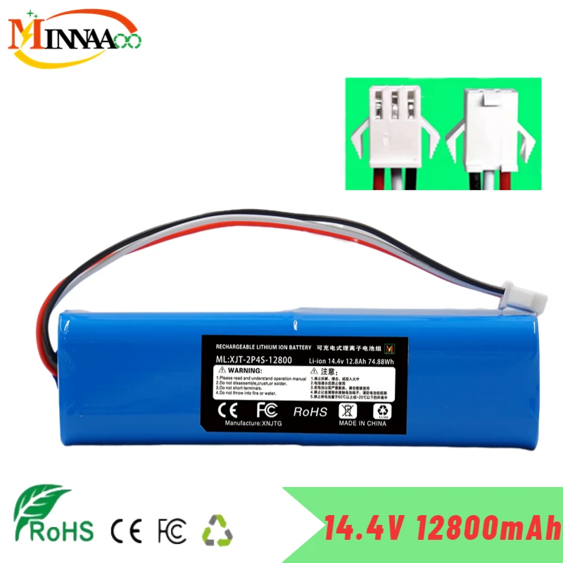 

100% New Original For XiaoMiLydsto R1 Rechargeable Li-ion Battery Robot Vacuum Cleaner R1 Battery Pack with Capacity 12800mAh