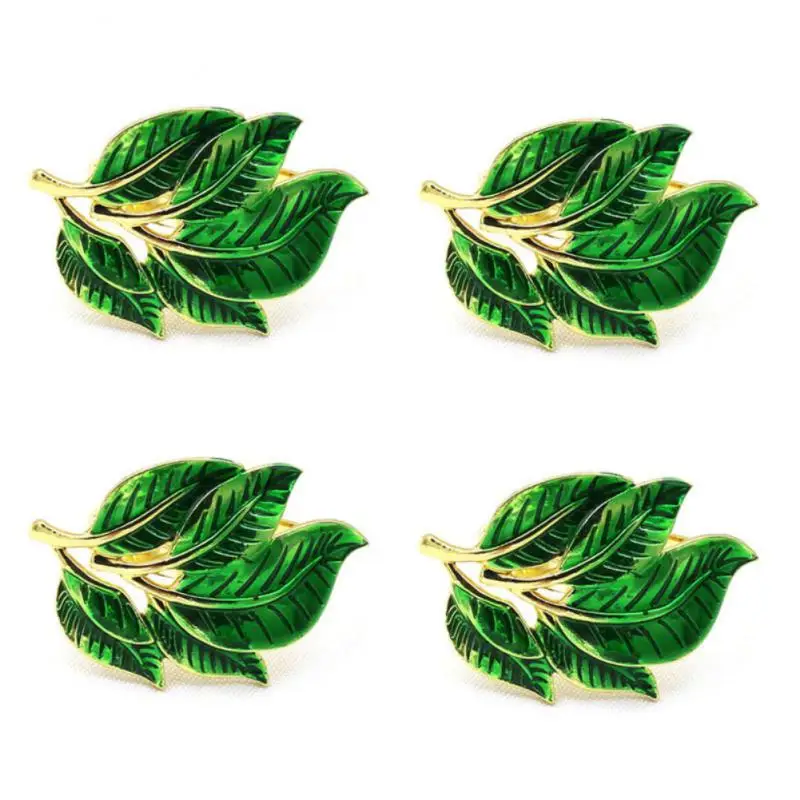 

Мундштук кольцо Металлическое антикоррозийное высокое качество прочная защита от плесени настольное украшение для салфетки Пряжка лист посуда