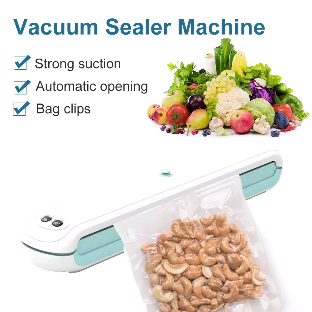 

NEW IN Vacuum Sealer Machine Automatic Food Sealer Dry & Moist Sealing Machine 60kPa Kitchen Film Packer Household Tools
