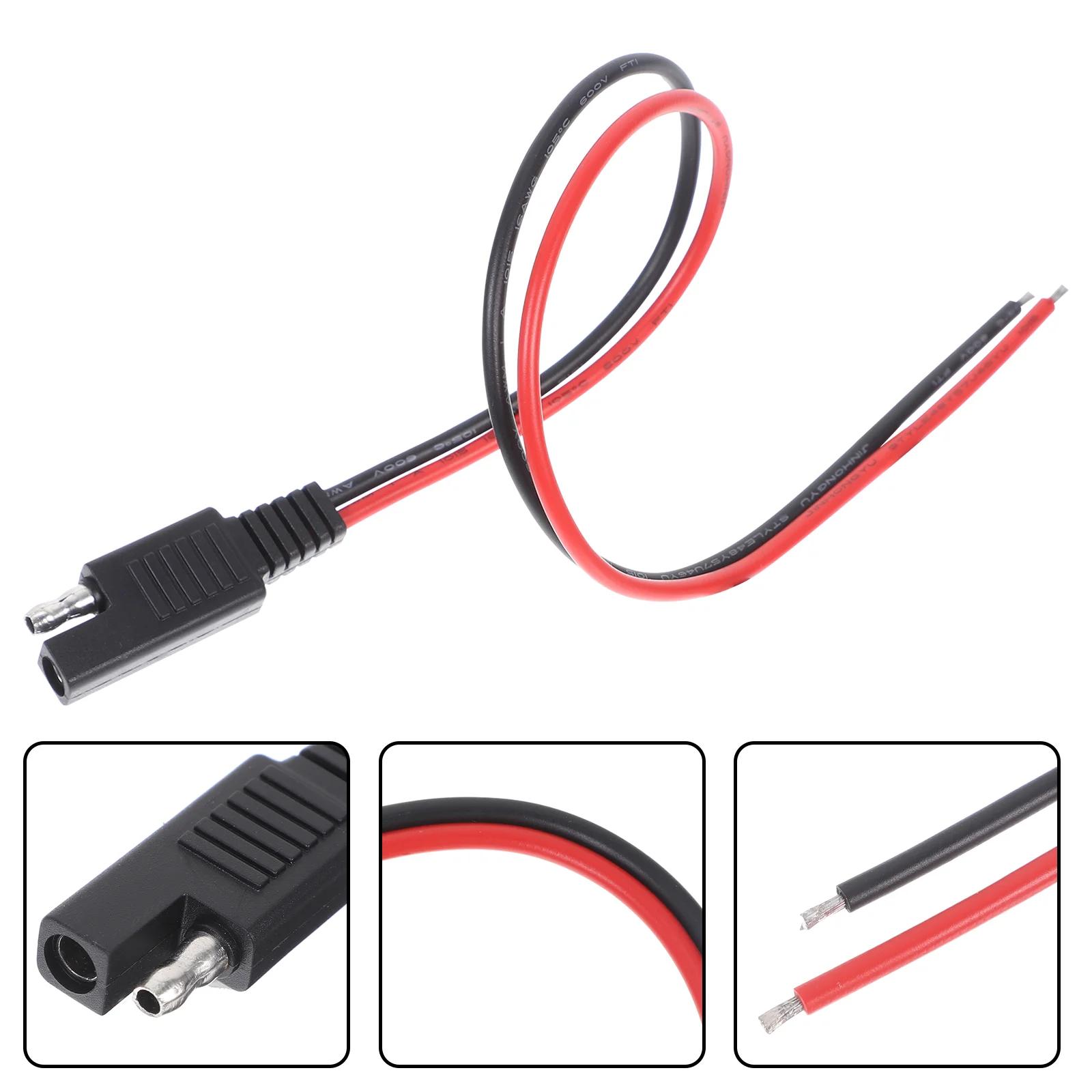 

4 Pcs Motorcycle Sae Extension Cable Wire Power Pvc Quick Disconnect Connectors