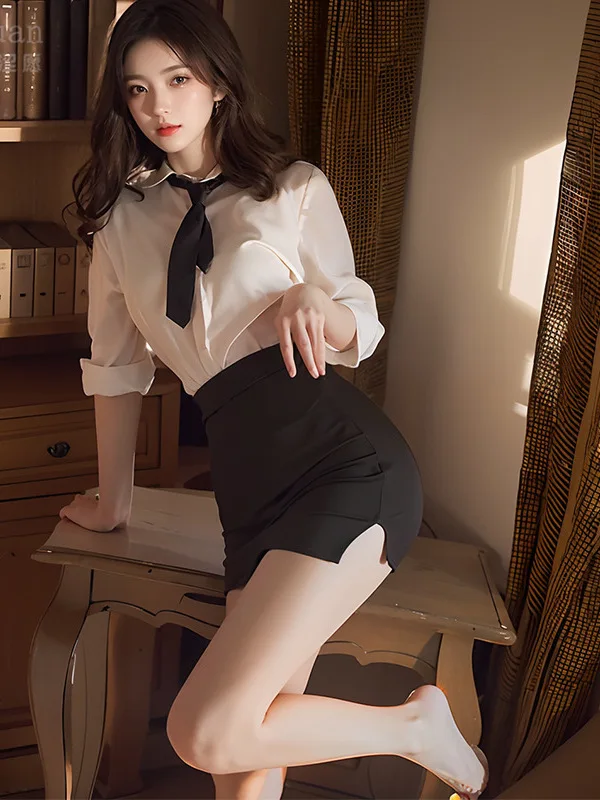 Сексуальная униформа соблазнительная юбка секретарши OL женские соблазнительные