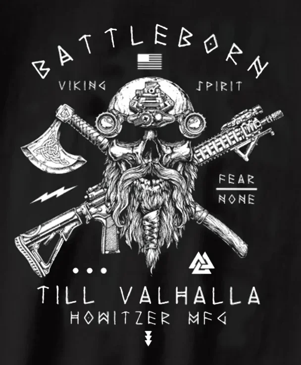 Продол Вальгалла. Battleborn Nordic Warrior тактический пуловер с черепом Grunt новинка