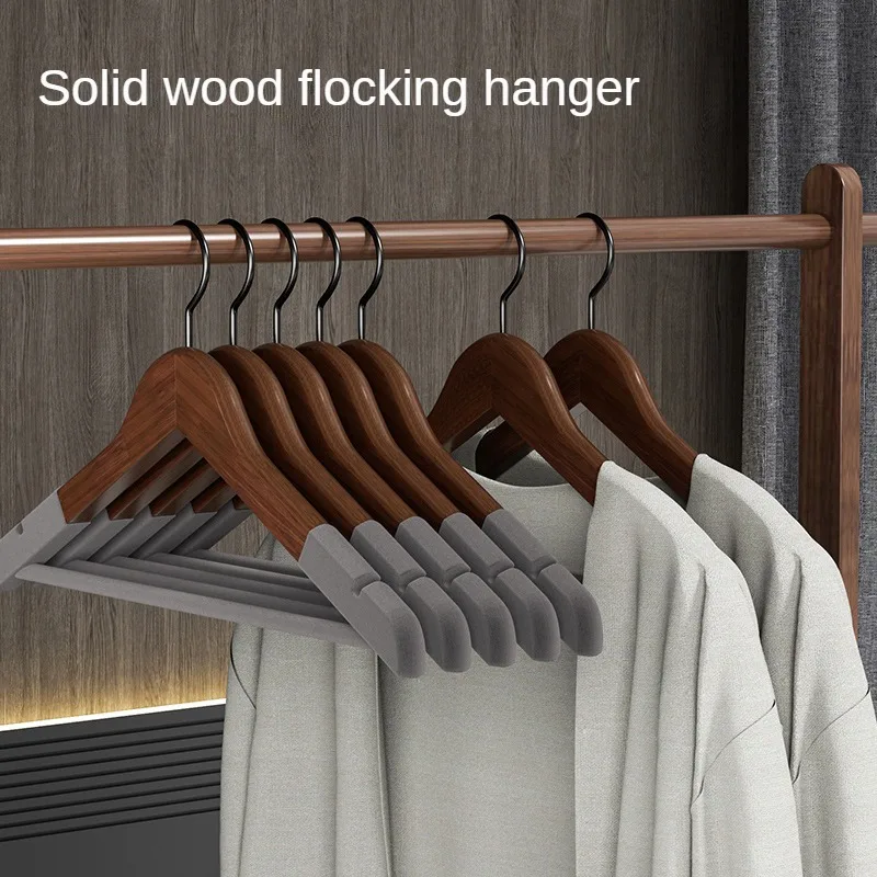 

Wooden Hanger Suit Hangers Non Slip Wood Velvet Hangers for Hanging Pants,Suits,Dress,Skirts-360°Rotating Hanger for Home,Hotels