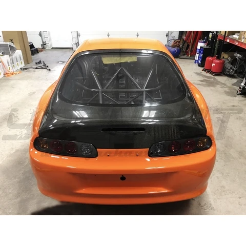 Подходит для Toyota Supra Mk4, модифицированная OEM задняя крышка из углеродного волокна, объемная крышка