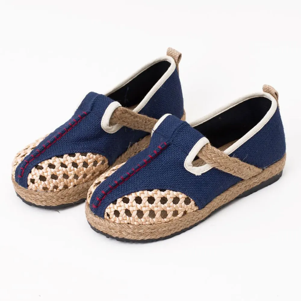 

Туфли YRZP женские ручной работы, дышащие богемные холщовые лоферы, без застежки, с дырками, Повседневная льняная обувь на плоской подошве, дл...