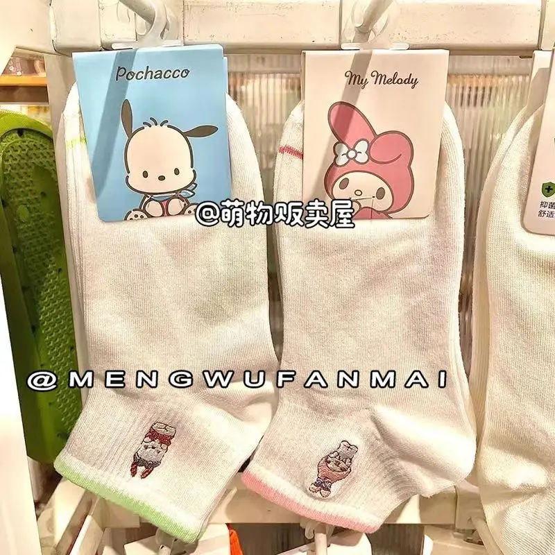 

Kawaii Sanrio Melody Women Socks Cartoon Cinnamoroll Socks Anime Cotton Medium Tube Casual Socks Birthday Gifts for Children