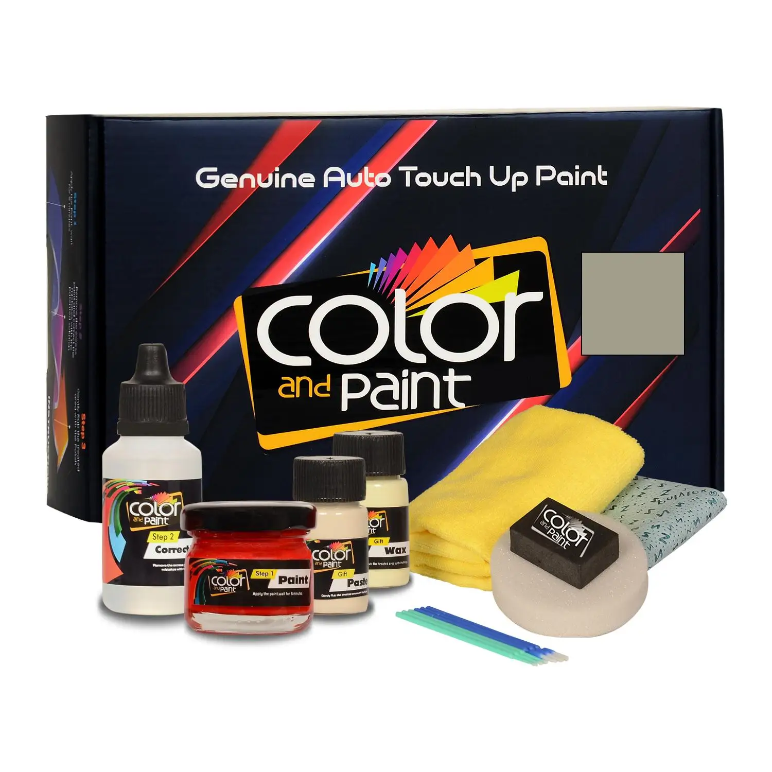 

Color and Paint compatible with Renault Automotive Touch Up Paint - GRIS MERCURE NACRE MET - 564 - Basic Care