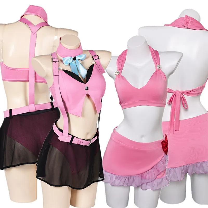 Костюм для косплея Aerith gainsborо взрослых женщин фантазийный Банни Купальник