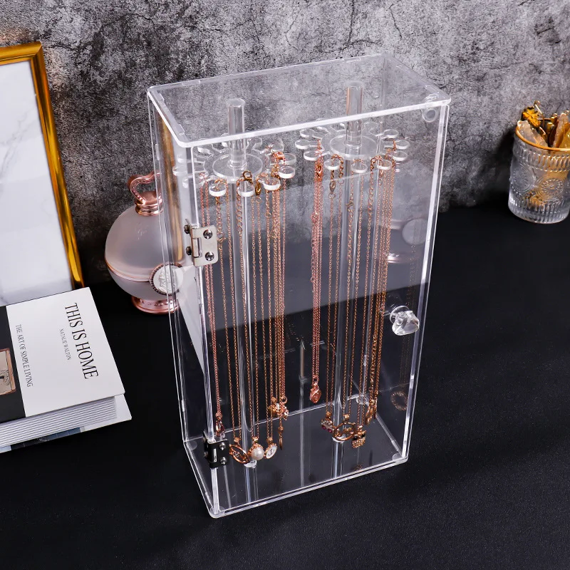 Acrylic Jewellery Display Box Transparent Necklace Magnetic 2pcs/Lot  16x8.5x30CM