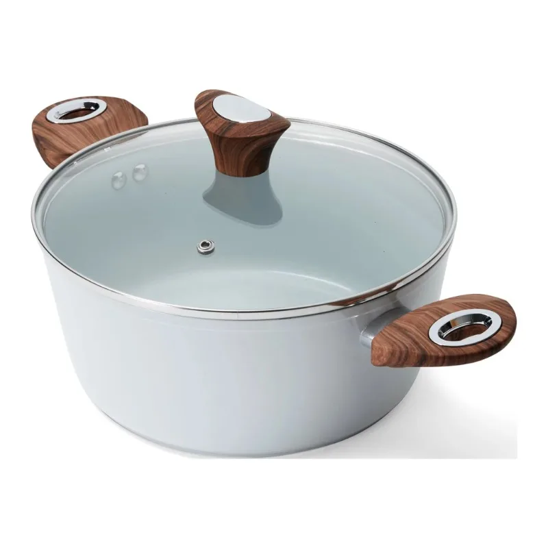 

4.4QT Casserole Pan with Lid - Gray