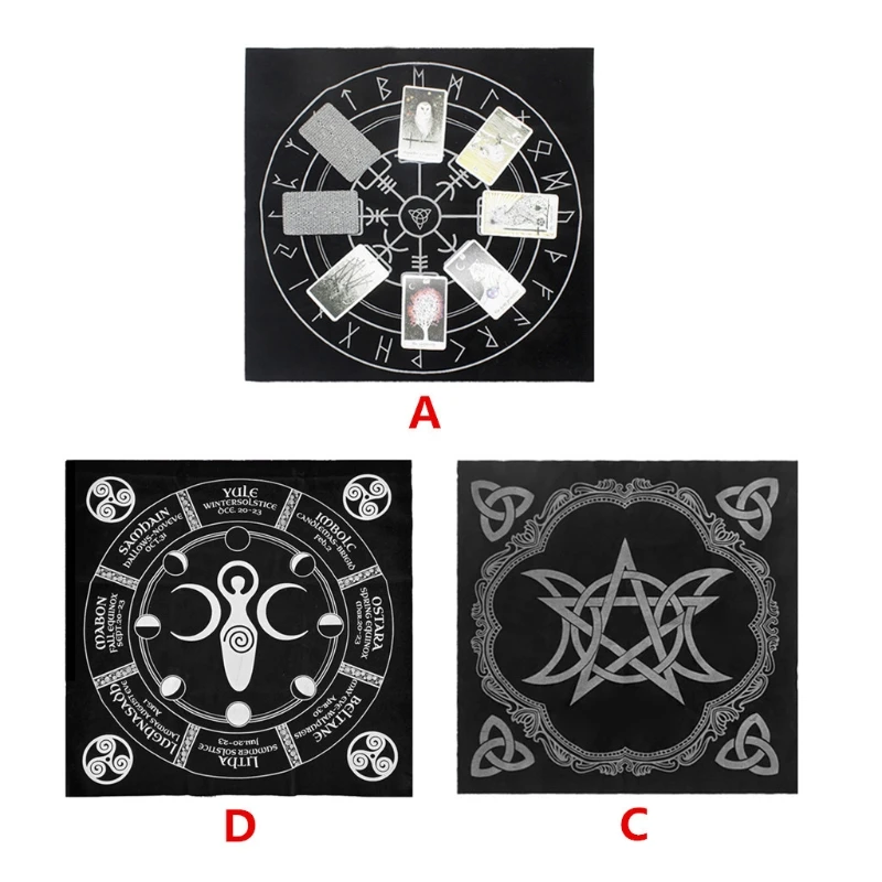 

49x49 см скатерть для карт Таро фланелевая Геометрическая фигурка гадания алтарная Ткань Настольные игры для часов