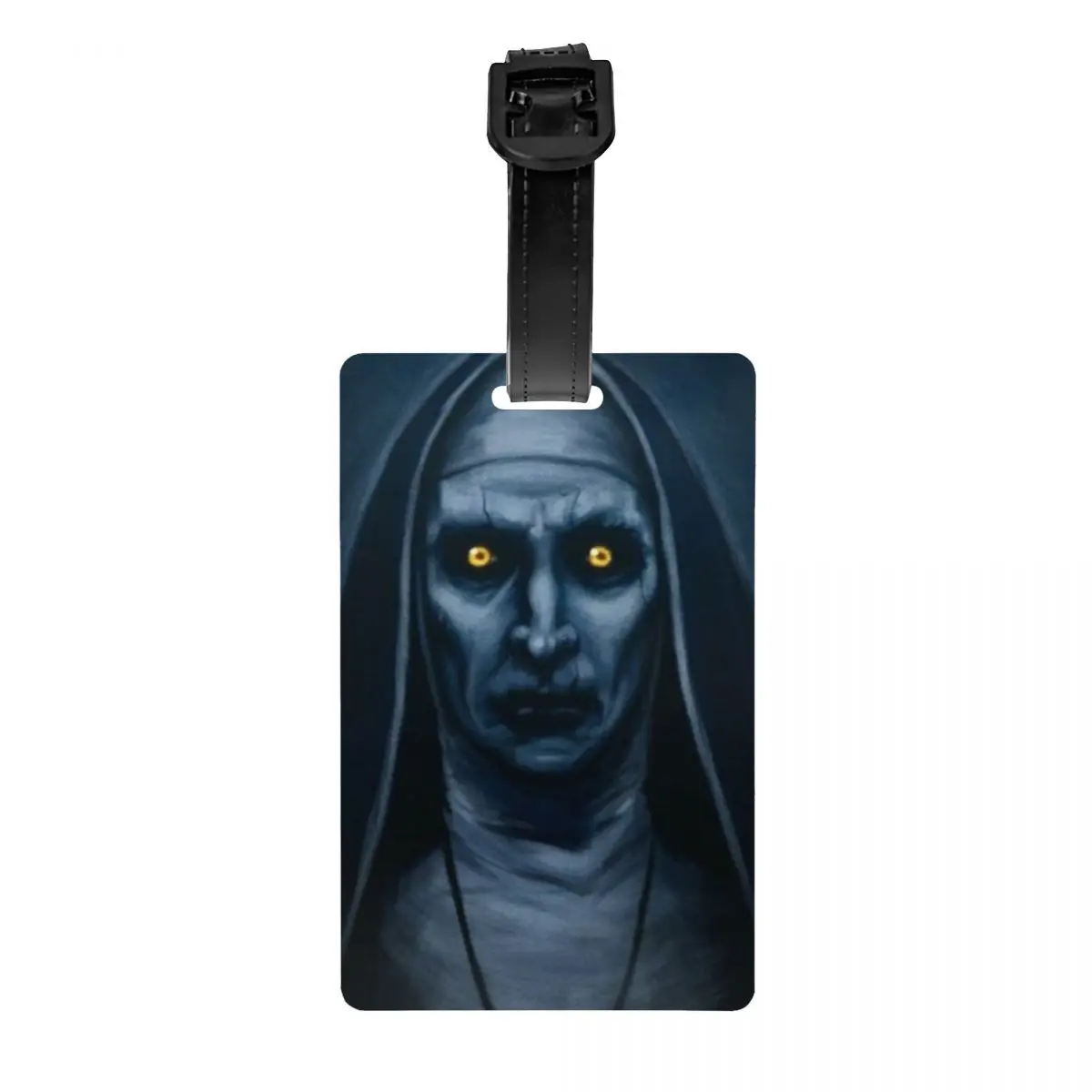 

Custom The Conjuring Sister Valak Luggage Tag With Name Card Horror Devil Witch Privacy Cover ID Label for Travel Bag Suitcase