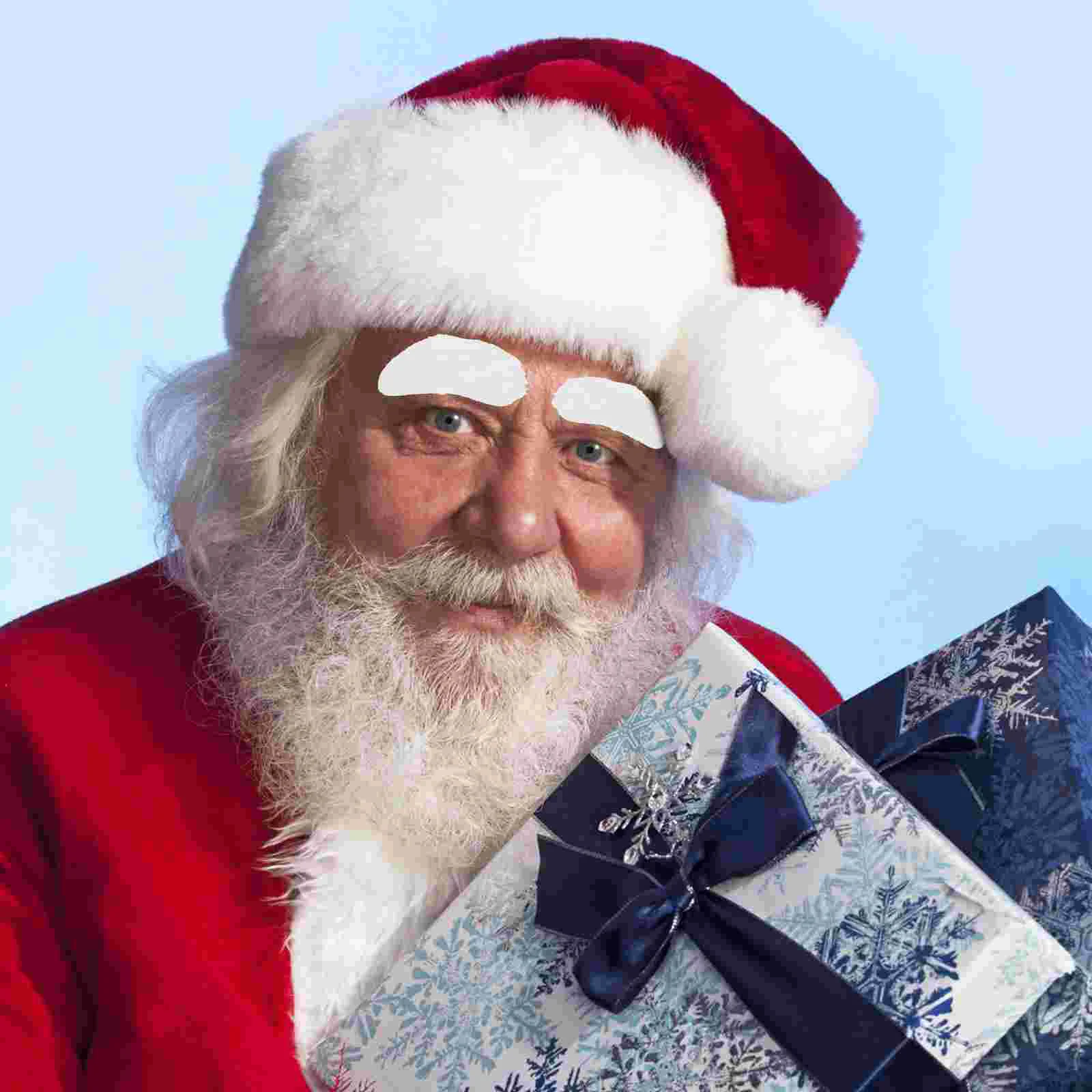 8 пар поддельных реквизитов для бровей Санта-Клауса усы рождественский косплей