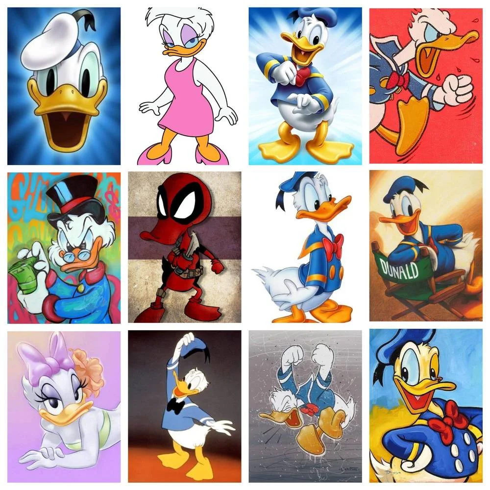 

Набор для алмазной вышивки «сделай сам» Disney, мультяшный Дональд Дак, ручной подарок для детей, дома, гостиной, настенное украшение