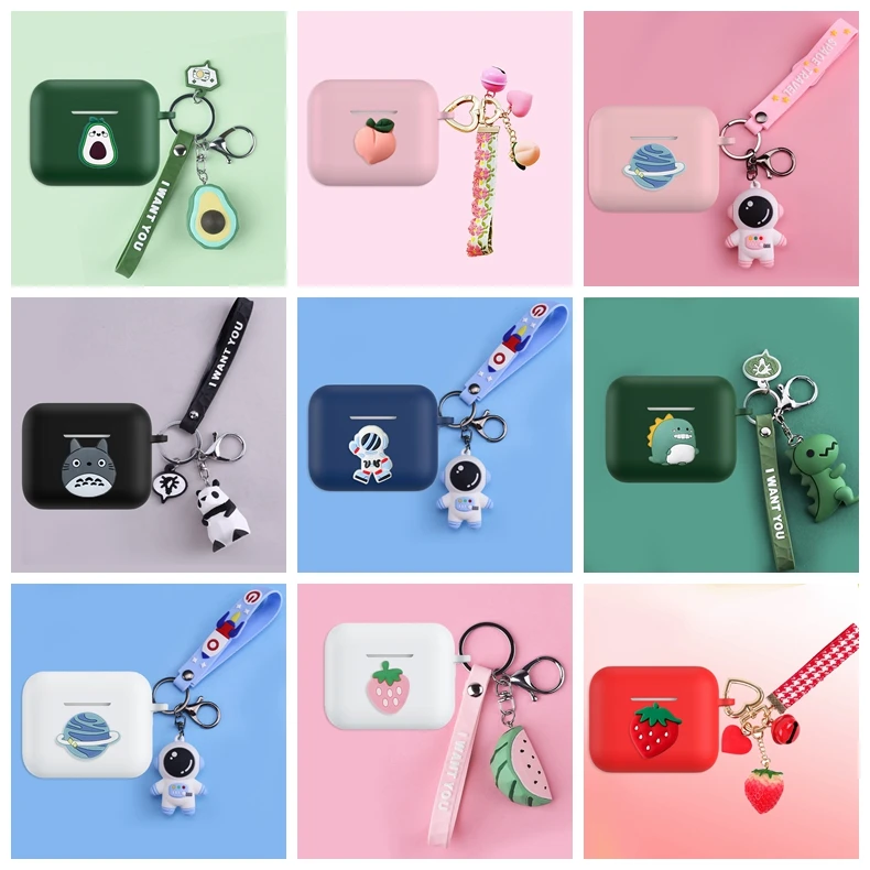 

Для Apple AirPods Pro 2 Чехол мультяшный персик/авокадо/милые животные покрытие для наушников airpods pro 2 3 силиконовый чехол для телефона Чехлы
