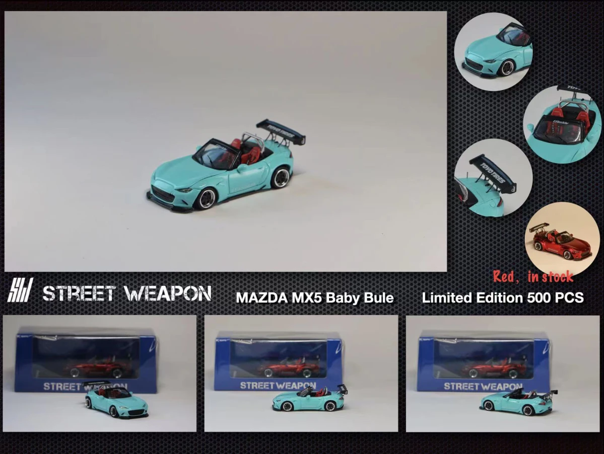 

Предпродажа в ноябре SW 1:64, модель автомобиля Mazda MX-5 (ND) Pandem Rocket Rabbit из сплава