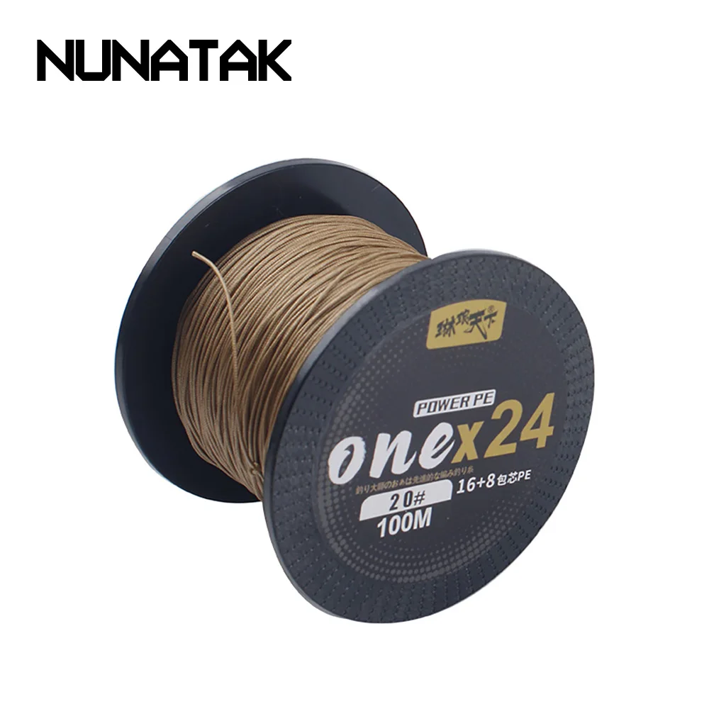 NUNATAK NEW X24 Плетеная линия 100M ГОРЯЧАЯ Макс. Размер 220 # MAX-Drag 600 кг 24-прядная леска
