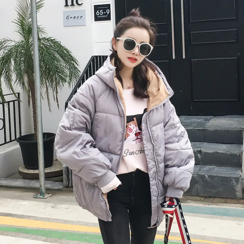 Women Hooded Warm Winter Solid Fashion Cotton Padded Jackets New Female Zipper Plus Velvet Plush Jacket Short Overcoat Parkas