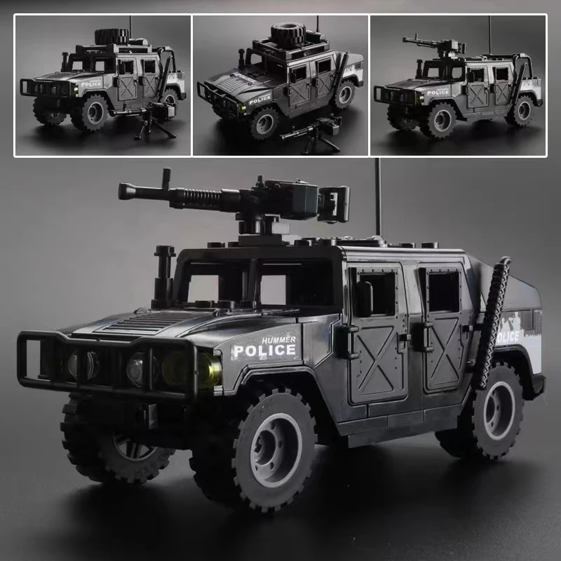1/72 г. Детский конструктор Hummer специальный полицейский автомобиль