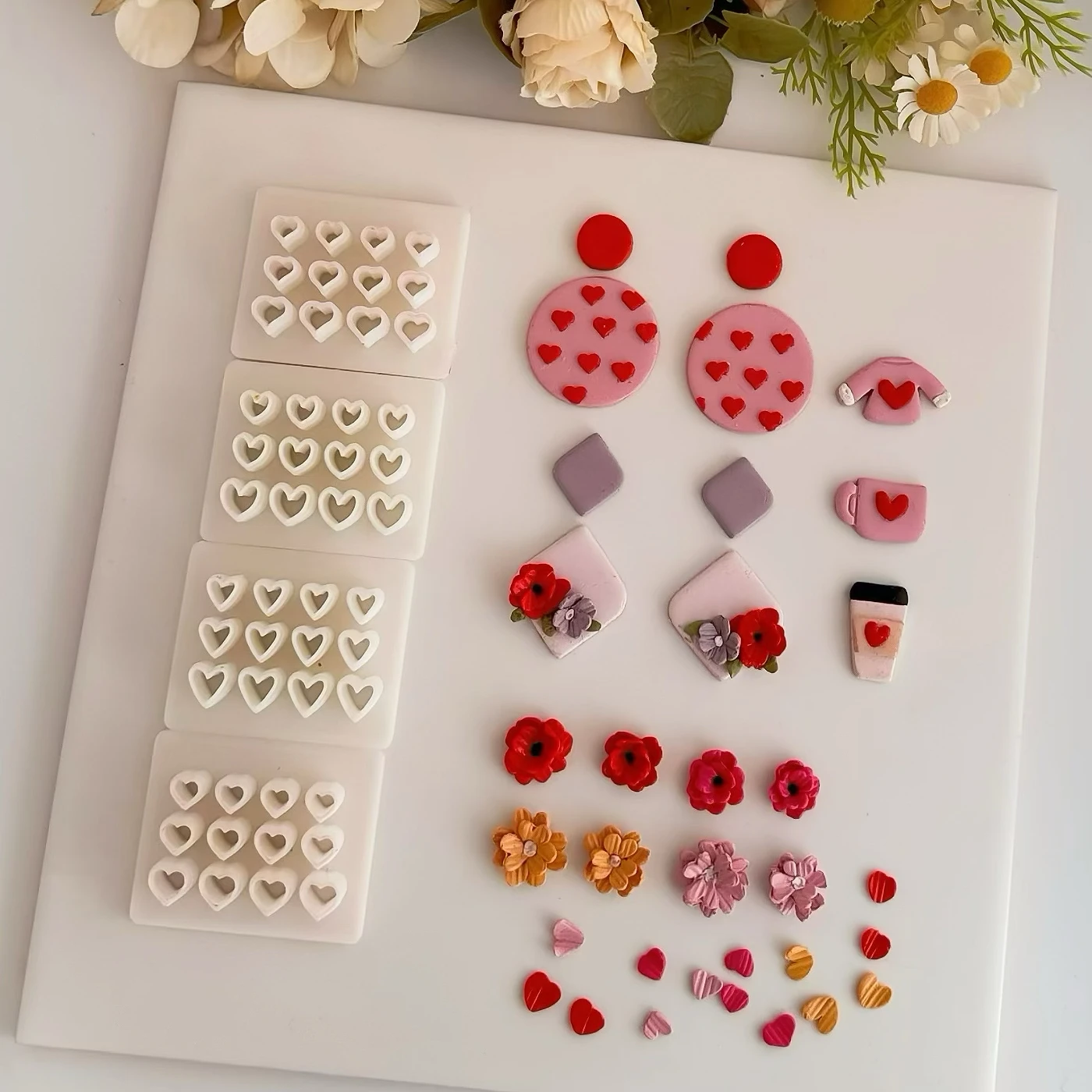 Мини-сердце лепесток цветок полимерная глина резак инструмент для глины Diy