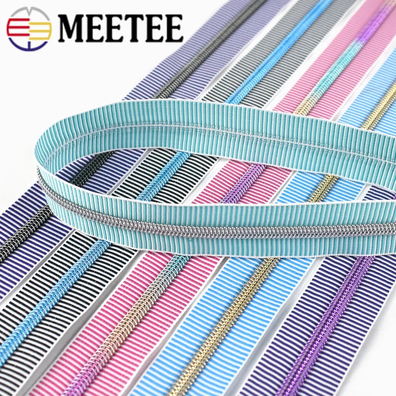 

5/10Meters 5# Nylon Zippers Coil Zipper Tapes for Bags Garment Zip Repair Kit DIY Clothing Luggage Zips Sewing Accessories