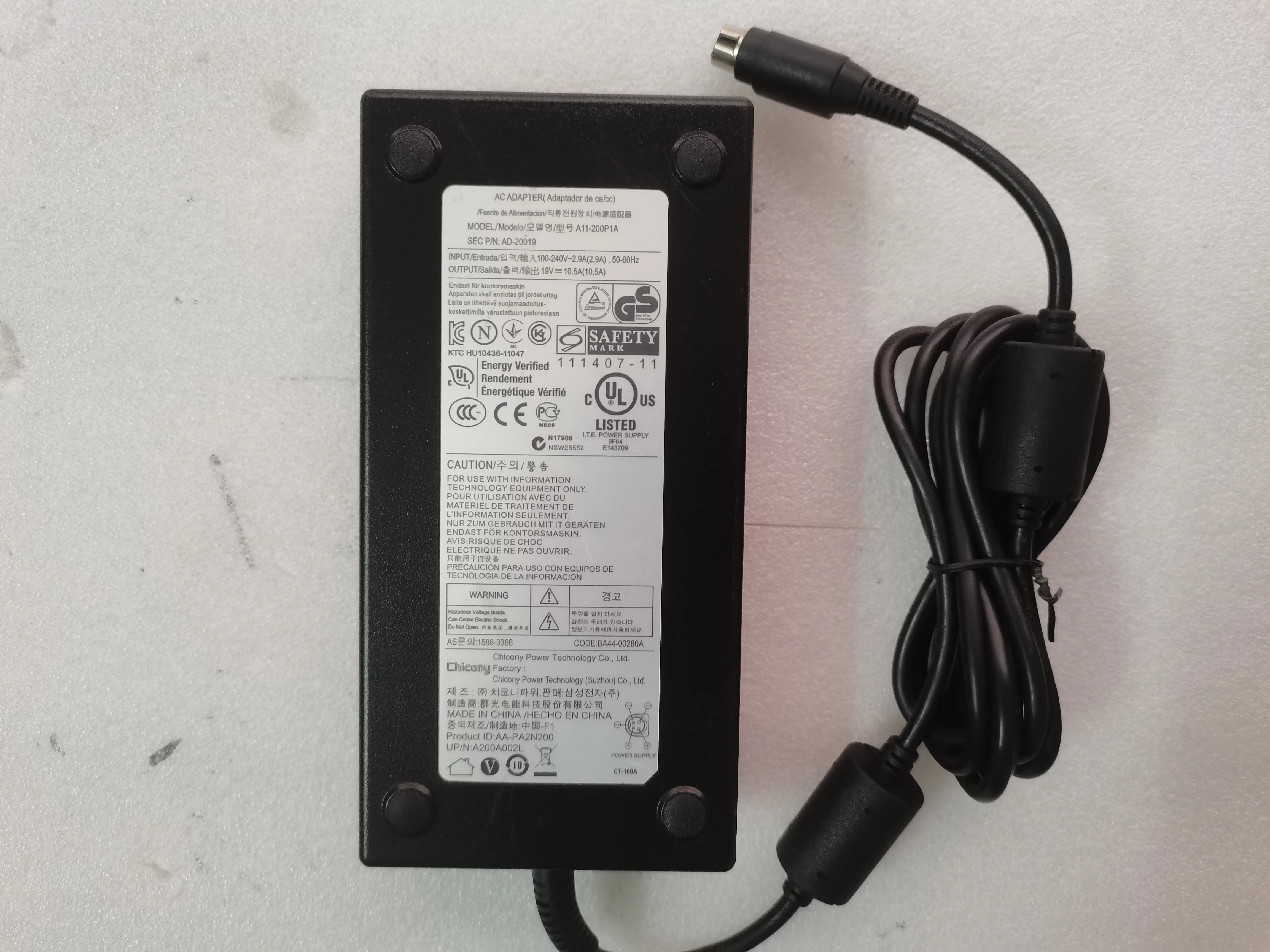 OEM 19V 10.5A 200W адаптер переменного тока AD-20019 A11-200P1A для Samsung серии 7 Gamer NP7600G7A NP700G7C AIO PC