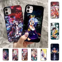 fhnblj no game no life phone case for iphone 11 12 13 mini pro max 8 7 6 6s plus x 5 se 2020 xr xs funda cover