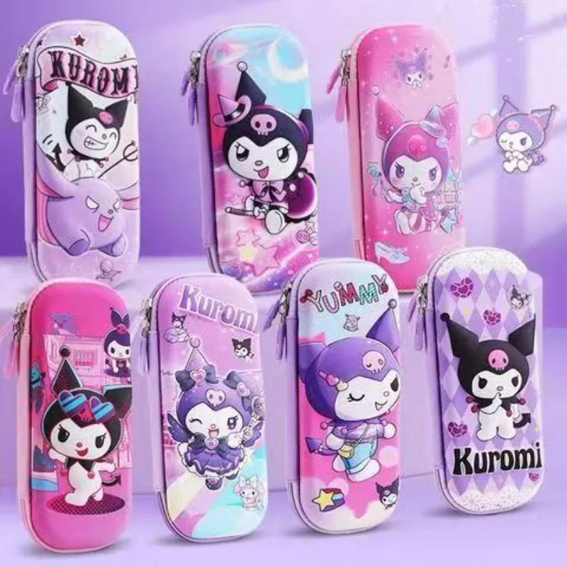 Милый пенал Sanlio с рисунком My Melody Kuromi для девочек в форме сердца cinnamoroll