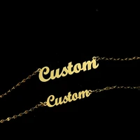 personalized stainless steel choker name custom for women customized bracelet nameplate stainless steel jewelry goth party gifts