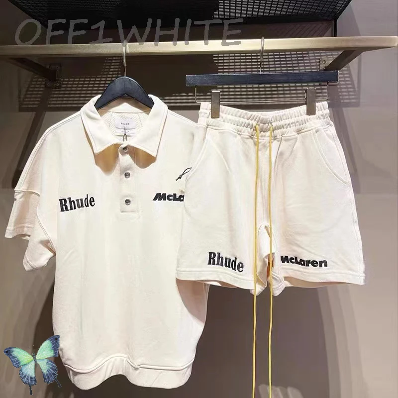 

High Quality 2022 Hot Selling Embroidery Logo Rhude Men T-shirt Set